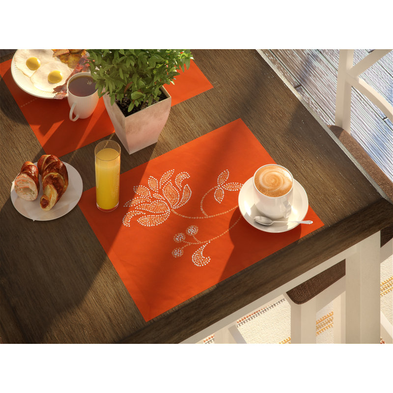 Ensemble de napperons 4 pièces Gordonsville, Orange