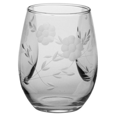 Janet 15oz. Stemless Wine Glass Set