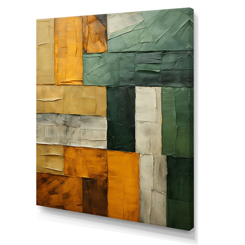 Imantas Cubism Geometric Plains III sur toile, H 40 po x l 30 po x P 1,5 po, Toile tendue