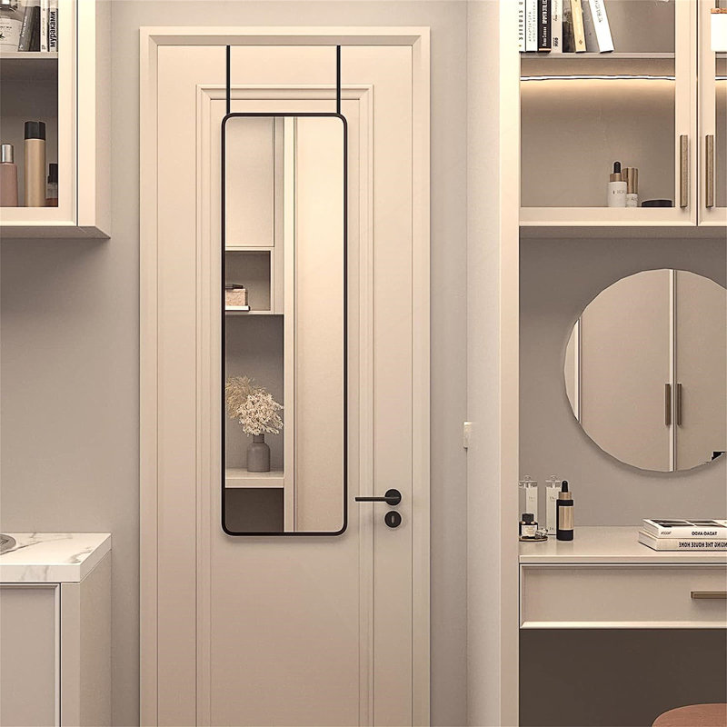 Miroir 47 po x 14 po., Noir