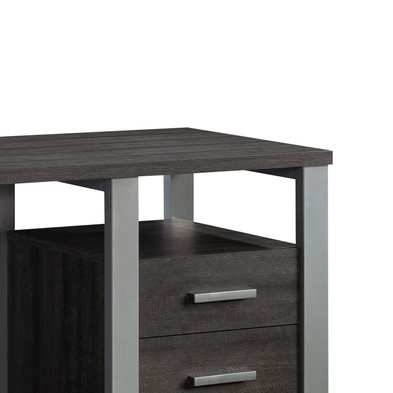 Bureau d'ordinateur avec 2 tiroirs, bureau d'écriture compact