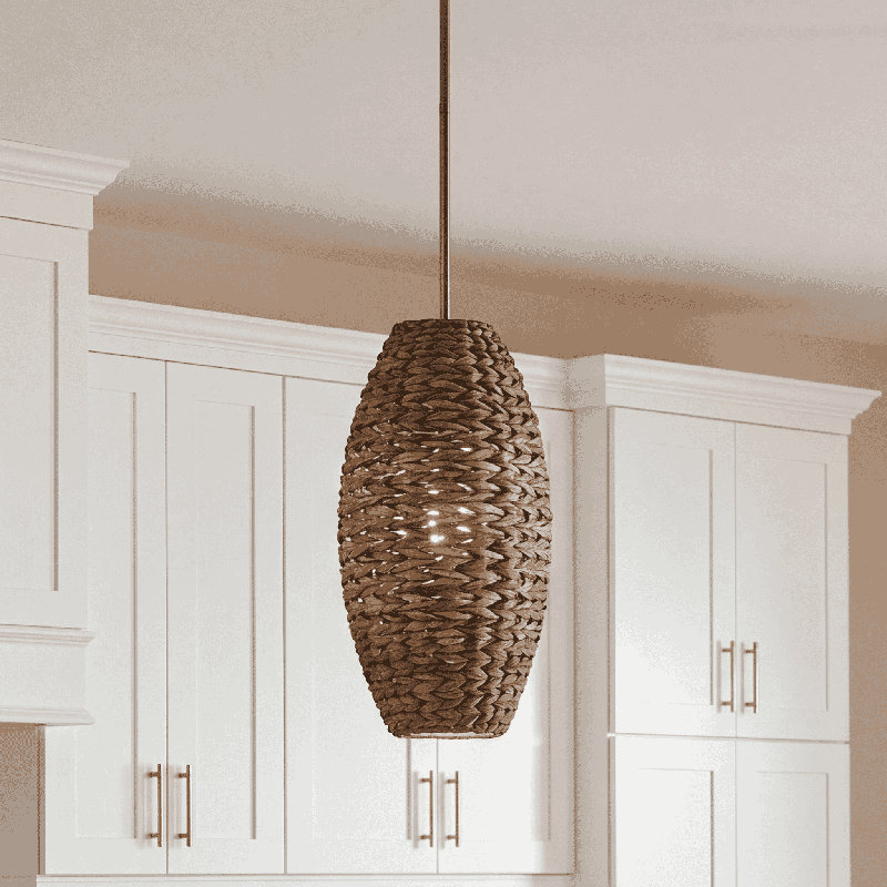 Tierra Brisa 1-Light Pendant in Riviera Brass by Breegan Jane