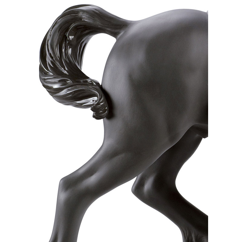 Regal Steed Figurine, Gray
