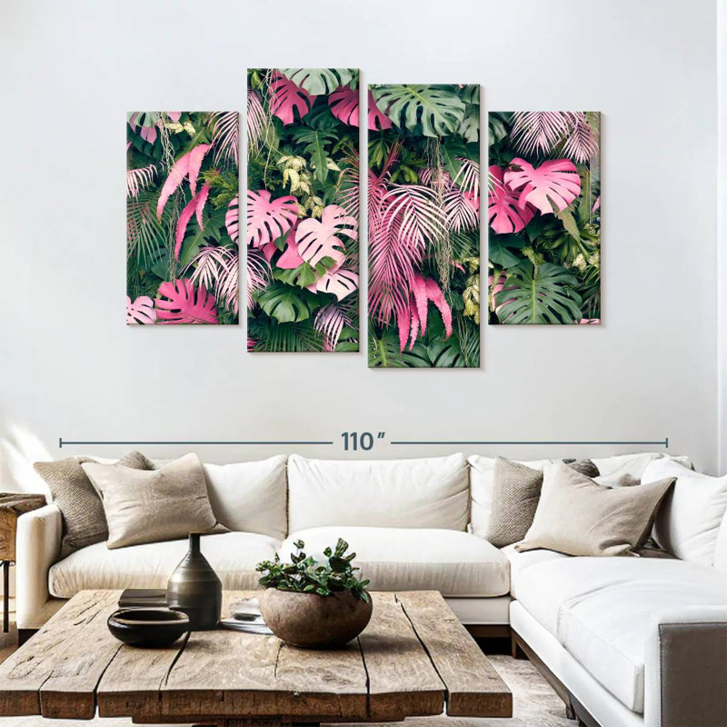 Harnek rose d'été Monstera, H 54 po x l 84 po