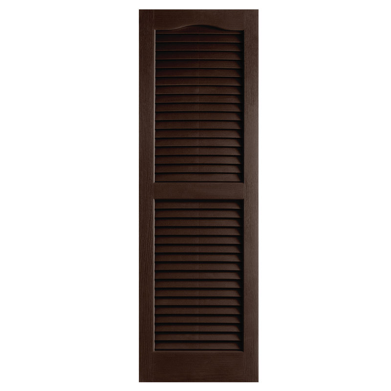 Volet cathédrale à persiennes standard, 39 po, Brun, 14.5"