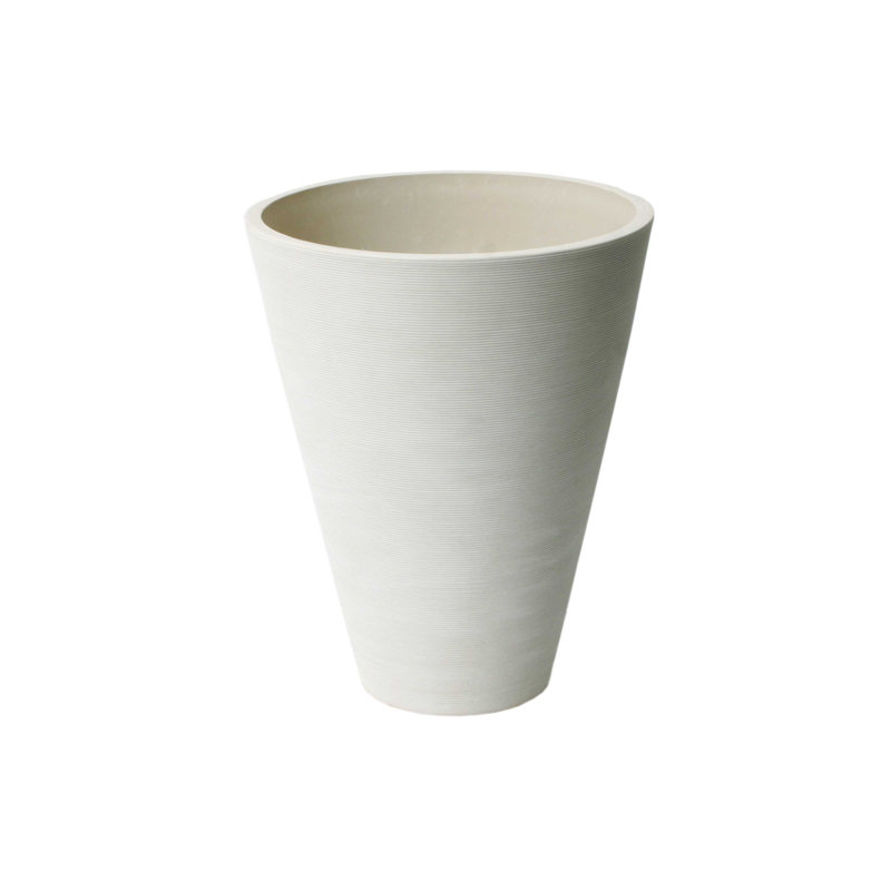Pot de fleurs en composite Georgeson, Blanc