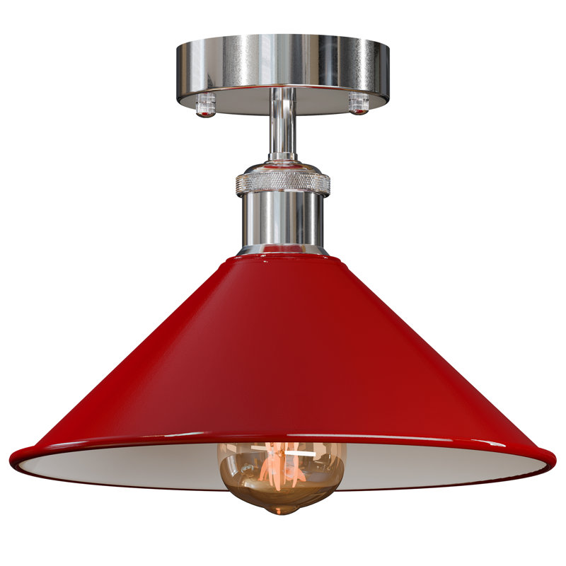 Chasteen Semi Flush Mount, Red