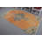 Vintage Turkish Oushak Rug with Medallion Design in Vibrant Orange for Kitchen Decor