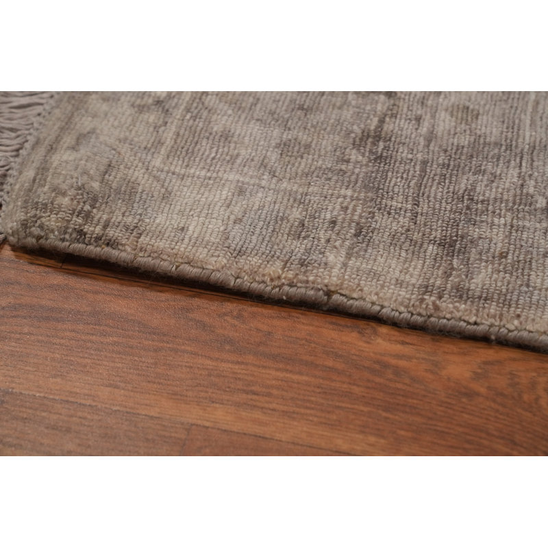 One-of-a-Kind 7' 11'' X 5' 7'' Cotton Area Rug Greys & Charcoal