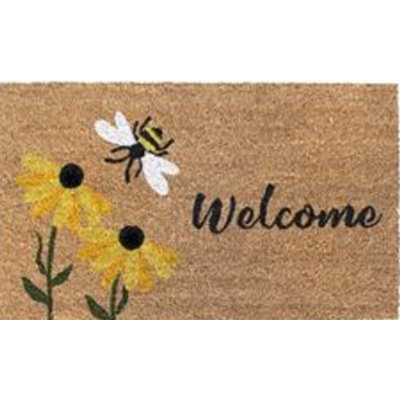 Paillasson Welcome Bee Flying To Flowers