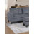 Sectional sofa with chaise longue and footstool