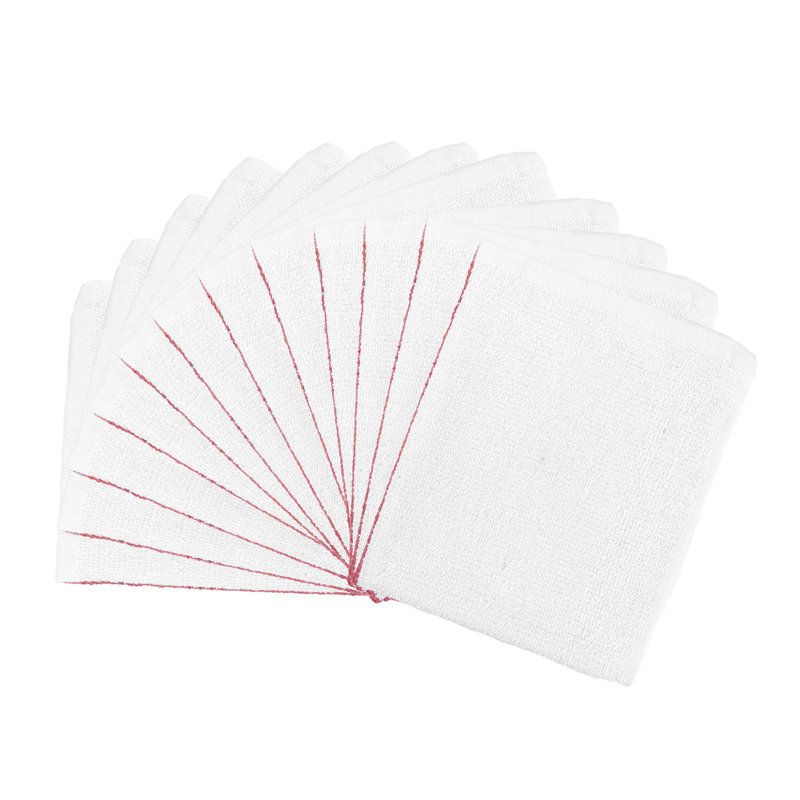Jacquard Tea Towel Kitchen Towel, Red/White