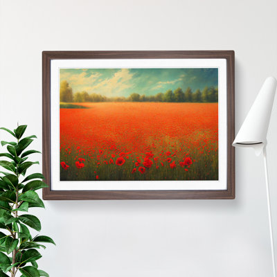Radiant Poppies Flowers 1 Piece Single Picture Frame Painting