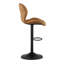 Tabouret de bar pivotant à dossier festonné-278113829