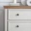 Commode Hallstein avec 5 tiroirs, poignées en métal et surface en grain de bois-1560064604