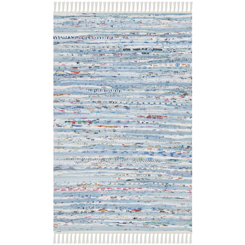 Fales Rug Hand Woven Cotton Striped Rug, Rectangle 2' x 3'