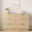 Rattan 6 Drawer Dresser with Metal Handles, 47" Wide Double Storage Chest for Bedroom Home Office-899101433