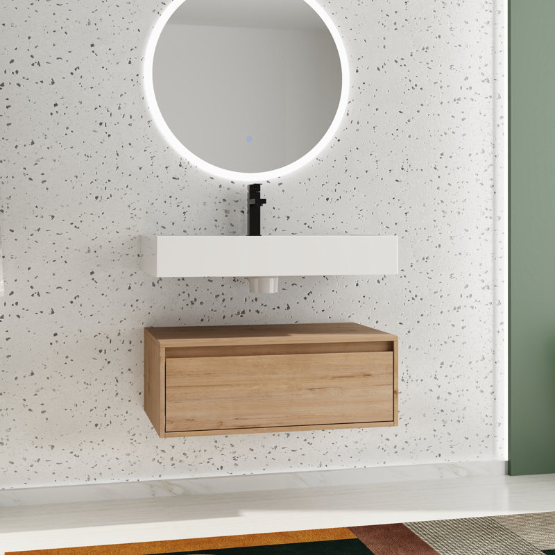 30'' Single Bathroom Vanity with Resin Top