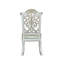Ensemble de 2 chaises d'appoint en cuir synthétique et finition perle antique