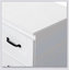 Commode d'appoint moderne blanche avec 6 tiroirs, commode avec poignées en métal pour une vie organisée