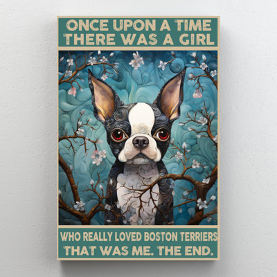 «Jarnell Who Really Love Boston Terriers», reproduction d'art rectangulaire sur toile tendue sur toile tendue