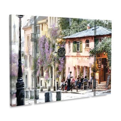 Ensemble de 3 panneaux d'art The Macneil Studio «Sunshine Cafe»