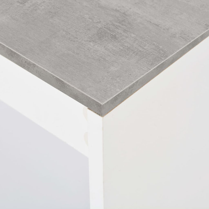 Atalanta Dining Table, White, Concrete