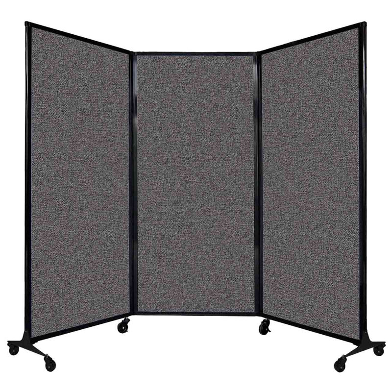 Cloison portable QuickWall, Gris anthracite, 70"H x 100"L