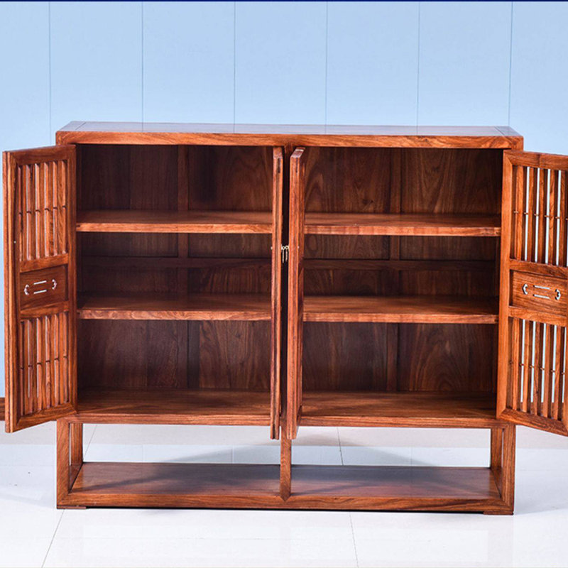 Large capacity solid wood storage shoe cabinet