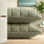 Ensemble de literie 3 pièces de qualité supérieure, 100% lin français, ensemble de courtepointe vert olive pour maison moderne