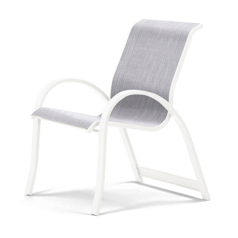 Fauteuil de salle à manger empilable Hiraku, Bijou, Blanc