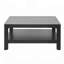 Table basse Modern Farmhouse avec profil arrondi doux, pour le salon et le salon, finition grain de bois naturel-818237660