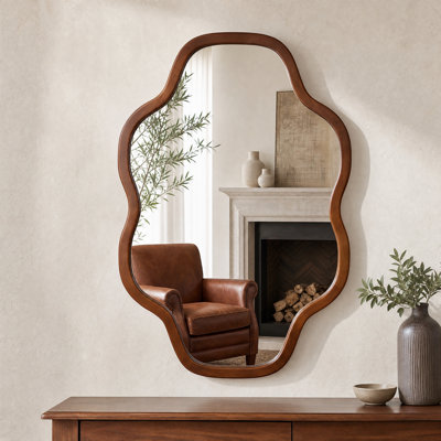 Miroir mural en bois massif Cloud