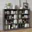 Bibliothèque grise pour bibliothèque de bureau à 4 tablettes de 48 pouces de hauteur pour bibliothèque de salon moderne à 4 niveaux-1396178948