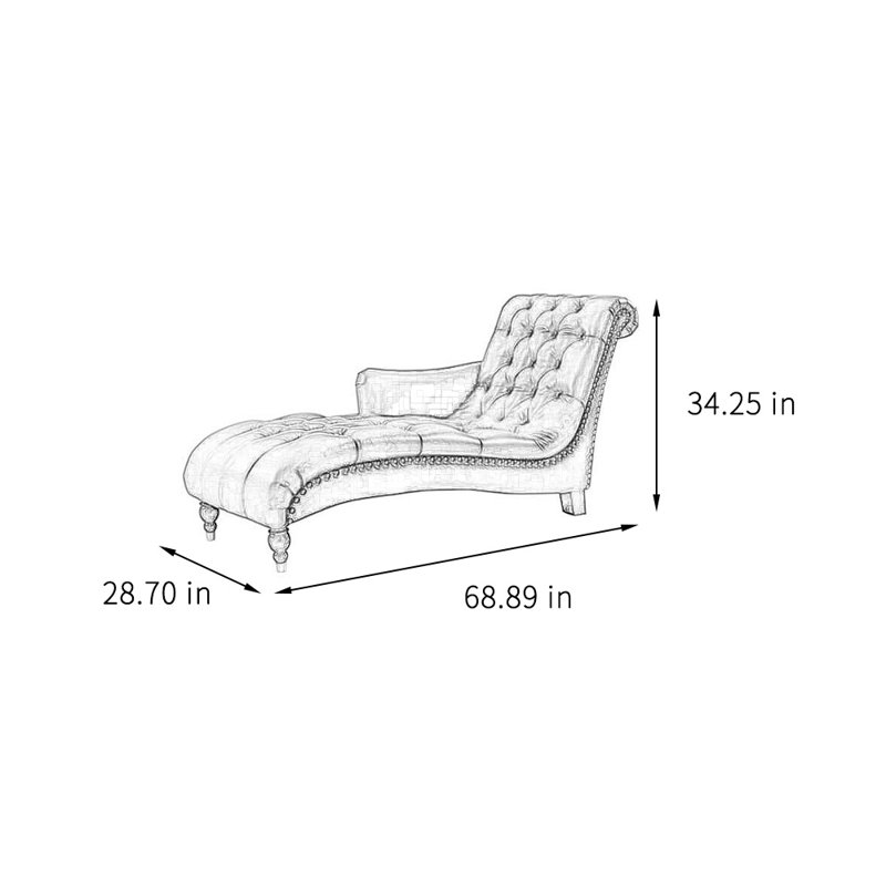 Chaise longue élégante de qualité loisir, Brun foncé/or, Accoudoir à droite (vu de face), Atrovirens
