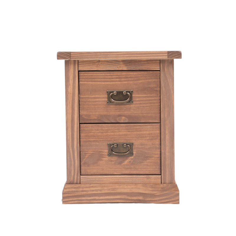 45cm W Solid + Manufactured Wood Bedside Table