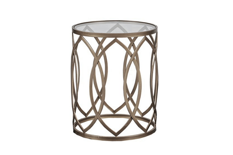 Crewkerne Glass Top Frame End Table