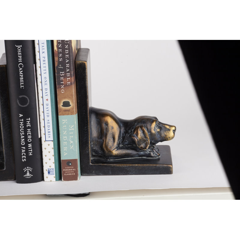 Serre-livres antidérapants en résine Labrador