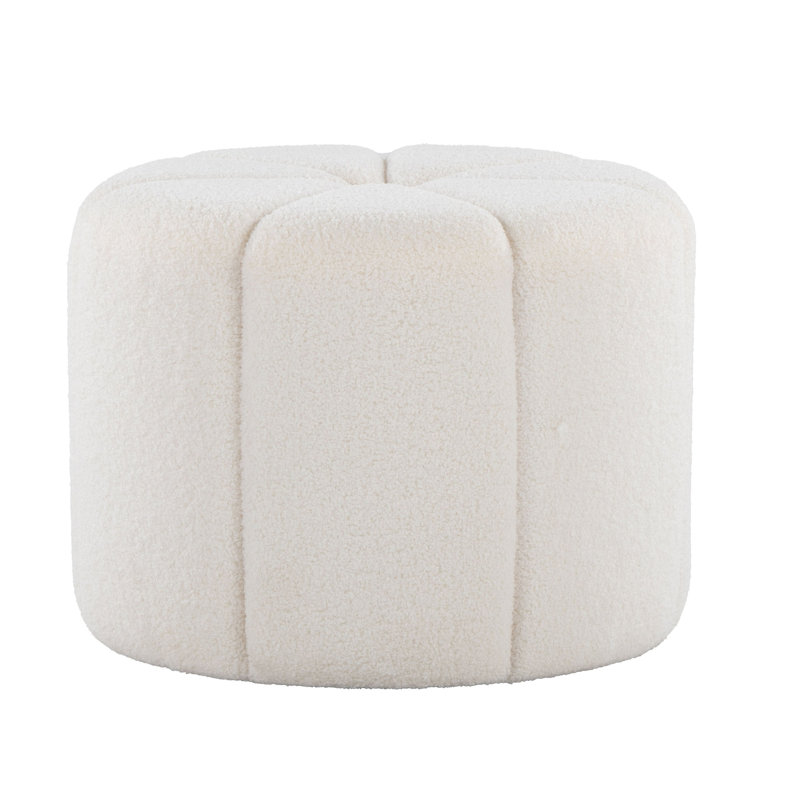 Ottoman In White Fabric