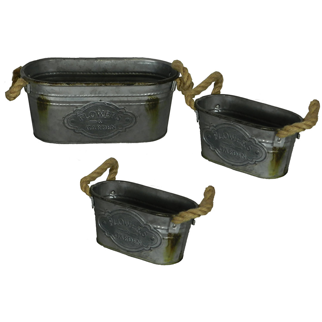 Jefcoat Metal Pot Planter Ophelia & Co.