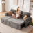 84'' Upholstered Sleeper Sofa L Shape Sofa Bed With Storage and USB-1333610130