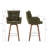 Zareon 27.95” Double-Layered Velvet-Padded Bar Stools-237832250