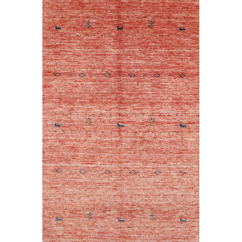 Handmade Gabbeh Style Indian Rug 4x6