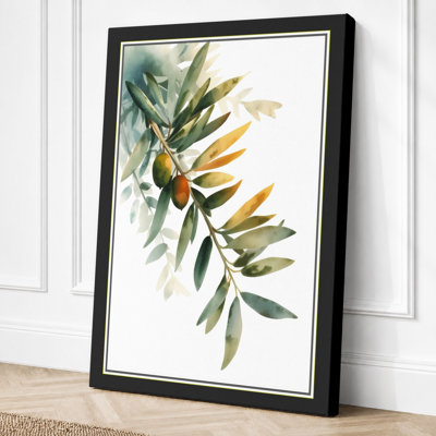 Olive Branch Botanical - Wrapped Canvas