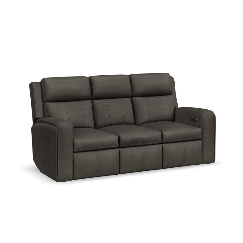 Harrison Power Reclining Sofa With Power Headrests & Lumbar, Gray
