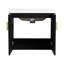 Meuble-lavabo mural de 24 po, noyer noir, avec lavabo charmant, meuble-lavabo moderne, décoration en châtaignier, une variété de rangement suffisante, lavabo en céramique chic et poignée en métal-2141089129-2141089131
