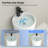 32.5" Tall 15" Ceramic Circular Pedestal Sink White Porcelain Oval Bathroom Sink With Overflow