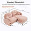 Canapé modulaire en L avec repose-pieds Cloud, tissu doux, dossier capitonné, mousse haute densité pour les chambres à coucher, les salons et les coins lecture-1034518399