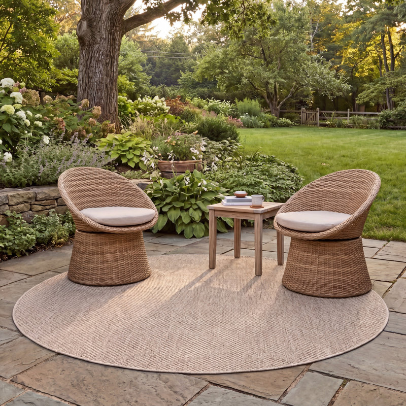 Tapis intérieur / extérieur Lithonia, Rond 6 pi 7 po