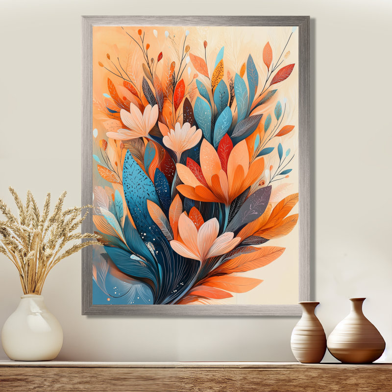 Constance - reproduction d'art sur toile abstraite, H 44 po x l 34 po, Impression d'un seul cadre photo sans passe-partou